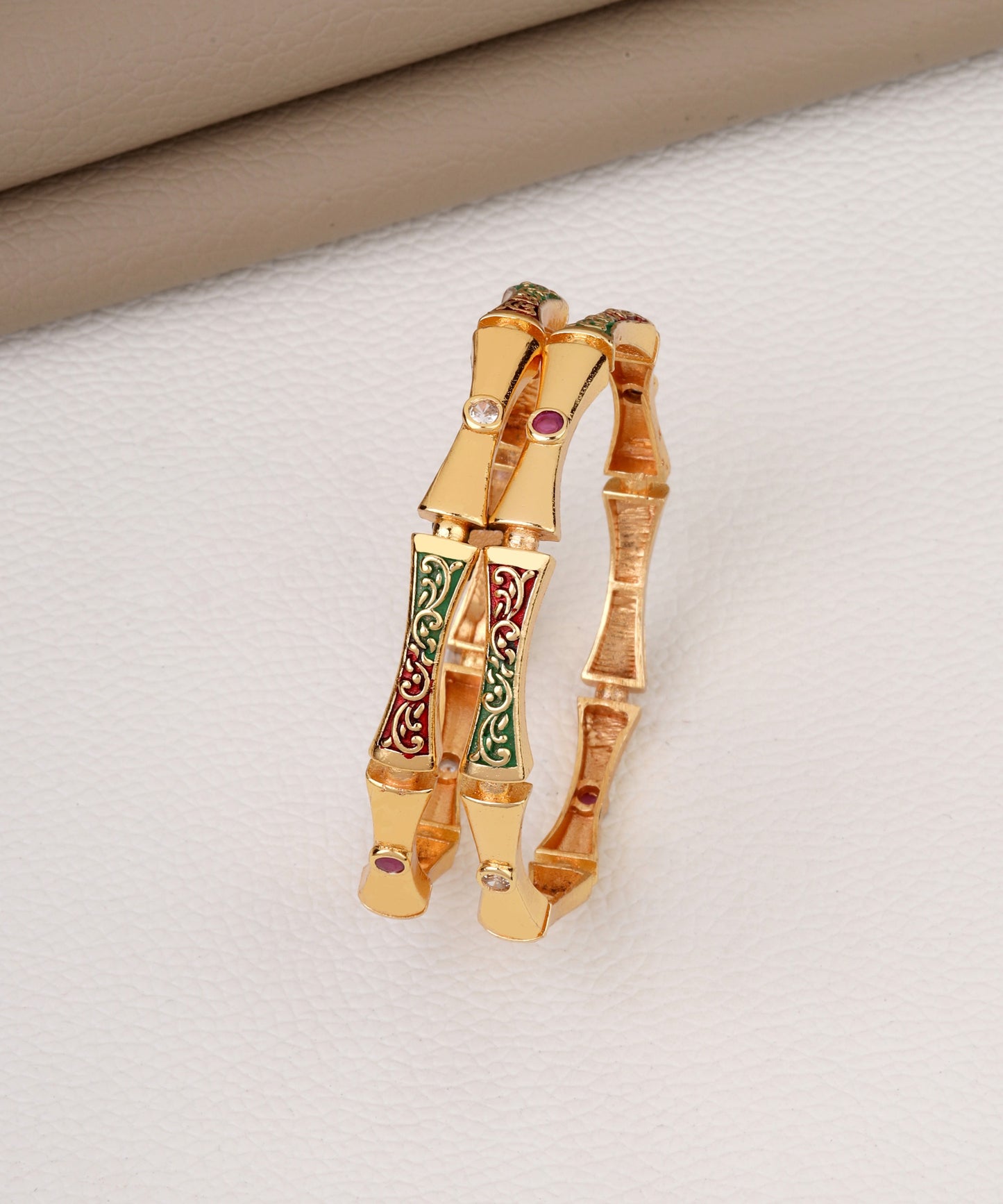 sona Fancy gold plated shimmering bangles for all occasions