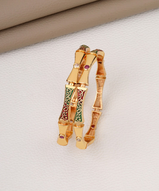 sona Fancy gold plated shimmering bangles for all occasions